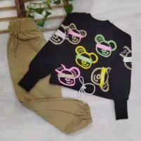 بلوز شلوار ست آستین فینگری