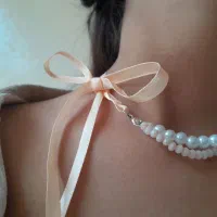 گردبند پاپیون صورتی