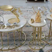 میز و عسلی استیل طلایی