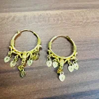 گوشواره حلقه ای طرح هندی عیار ۲۱