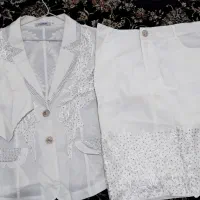 کت و دامن سفید مجلسی