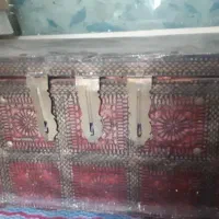 صندوق فلزی چوبی قدیمی و کلکسیونی