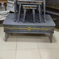 جلومبلی میز کشودار میز عسلی گل میز 4عددی|مبلمان خانگی و میز عسلی|تهران, نعمت‌آباد|دیوار