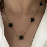 گردنبند و دستبند ونکلیف گل ۴پر مشکی (تعداد محدود)|بدلیجات|کرج, اتحاد|دیوار