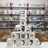 ماگ لیوانی جذاب دهنی و پاندا سرامیکی تک جعبه