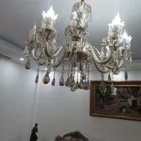 یک جفت لوستر کریستال ۸ شاخه درحدنو|لوستر و چراغ آویز|ری, دولتآباد|دیوار
