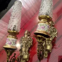 جفت دیوارکوب و لوستر ،آباژور آنتیک و قدیمی ،خاص|لوستر و چراغ آویز|تهران, آذری|دیوار