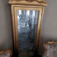 بوفه چوب گردو و آینه