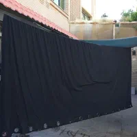 پرده مشکی و طوسی