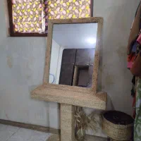 اینه کنسول حصیری دست ساز