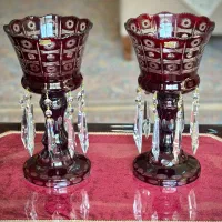 جفت لاستر یاقوتی تراش دست