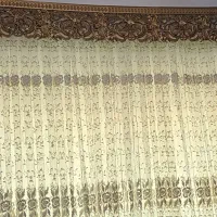 ۲ عدد پرده طرح دار حریر