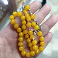 تسبیح سندلوس زرد تراش گرد کد 11