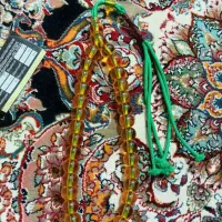 تسبیح سندلوس عسلی نباتی نخ نما خشک کلکسیونی|جواهرات|کرمانشاه, |دیوار