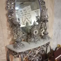 آینه و شمعدان برنز|بوفه، ویترین، کنسول|پردیس, فاز ۸|دیوار