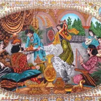 تابلو فرش دستباف  بزم خسرو پرویز