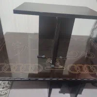 میز جلو مبلی با چهار عدد عسلی چوبی