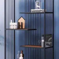 کتابخانه و استند دکوری چوب فلز مدل شهداد