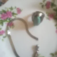 یک عددانگشترمردانه فیروزه اصل با یه عدد دستبندنقره