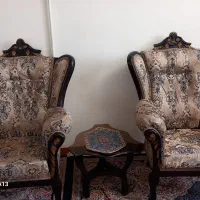 مبل استیل ۷ نفره کاملا سالم بهمراه ۳ عدد عسلی|مبلمان خانگی و میز عسلی|نهاوند, |دیوار