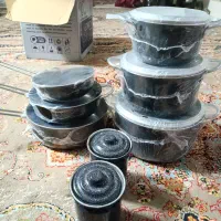 فروش یک سرویس قابلمه گرانیتی|ظروف پخت‌وپز|قم, شهرک توانیر|دیوار