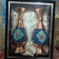 پک دوتایی گلدان مس پرداز