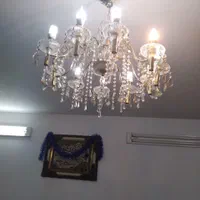 لوستر آبکاری طلا|لوستر و چراغ آویز|اصفهان, فردوان|دیوار