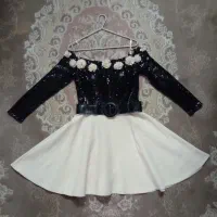 پیراهن مجلسی عروسکی یقه قایقی سایز ۱|لباس|کرج, حصار سرجوب|دیوار