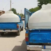 حمل آب با نیسان با تانکر ۲۵۰۰ لیتری