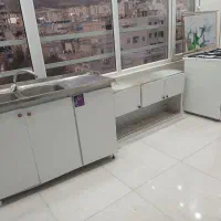 گاز۵شعله کابینت آبچکان وسینک۲ کاسه با شیر اهرمی