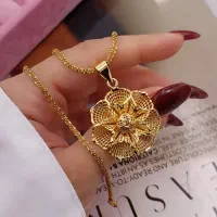 گردنبند گل طلایی