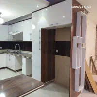 کابینت آشپزخانه همراه با گاز صفحه ای و هود و سینک