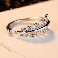 انگشتر جواهر تمام نقره مدل برگ|بدلیجات|تبریز, |دیوار