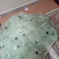 پرده حریر طرح دار