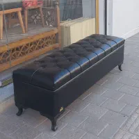 نیمکت آرایشگاهی/باکسدار/ساده/چرم/پارچه