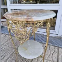 میز برنز سایز ۴۵ طرح رُز ،برنزی،برنجی