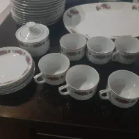 بشقاب و دیس و ... گل سرخی|ظروف سرو و پذیرایی|تهران, امانیه|دیوار