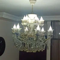 لوستر برنجی دو طبقه|لوستر و چراغ آویز|تهران, شهرک شریفی|دیوار