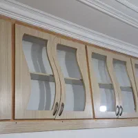 درب ویترین ام دی اف با چارچوب چوبی|جاکفشی، کمد، دراور|علی‌آباد کتول, |دیوار