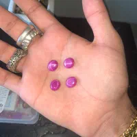 چهار عدد نگین یاقوت استار اصل و طبیعی