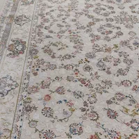 فرش ۱۲ متری گل برجسته زمینه روشن ( پنککی)|فرش|ری, دولتآباد|دیوار