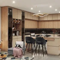 کابینت آشپزخانه کمددیواری دکورمغازه باطراحی رایگان