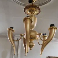 لوستر ۵شعله آبکاری طلا