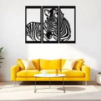 تابلو دکوراتیو فلزی مدل گورخر Zebra