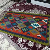 قالیچه گلیم جاجیم دست باف قدیمی سنتی نو آکبند|گلیم، جاجیم، گبه|شیراز, عفیف‌آباد|دیوار