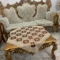یک دست مبل هفت نفره شیک کاملا سالم و مرتب|مبلمان خانگی و میز عسلی|قم, پردیسان|دیوار