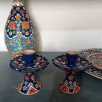 شمعدان میناکاری سفال
