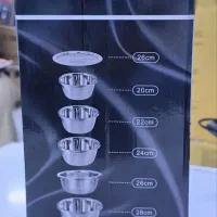 فروش لگن استیل 6پارچه رنده دارضخیم دسینی