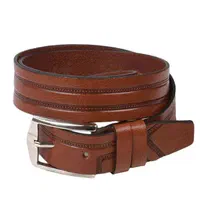 کمربند تکلایه چرم اصل