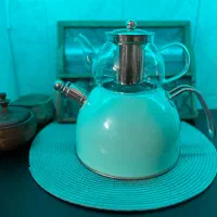 کتری و قوری استیل جنس قوری پیرکس